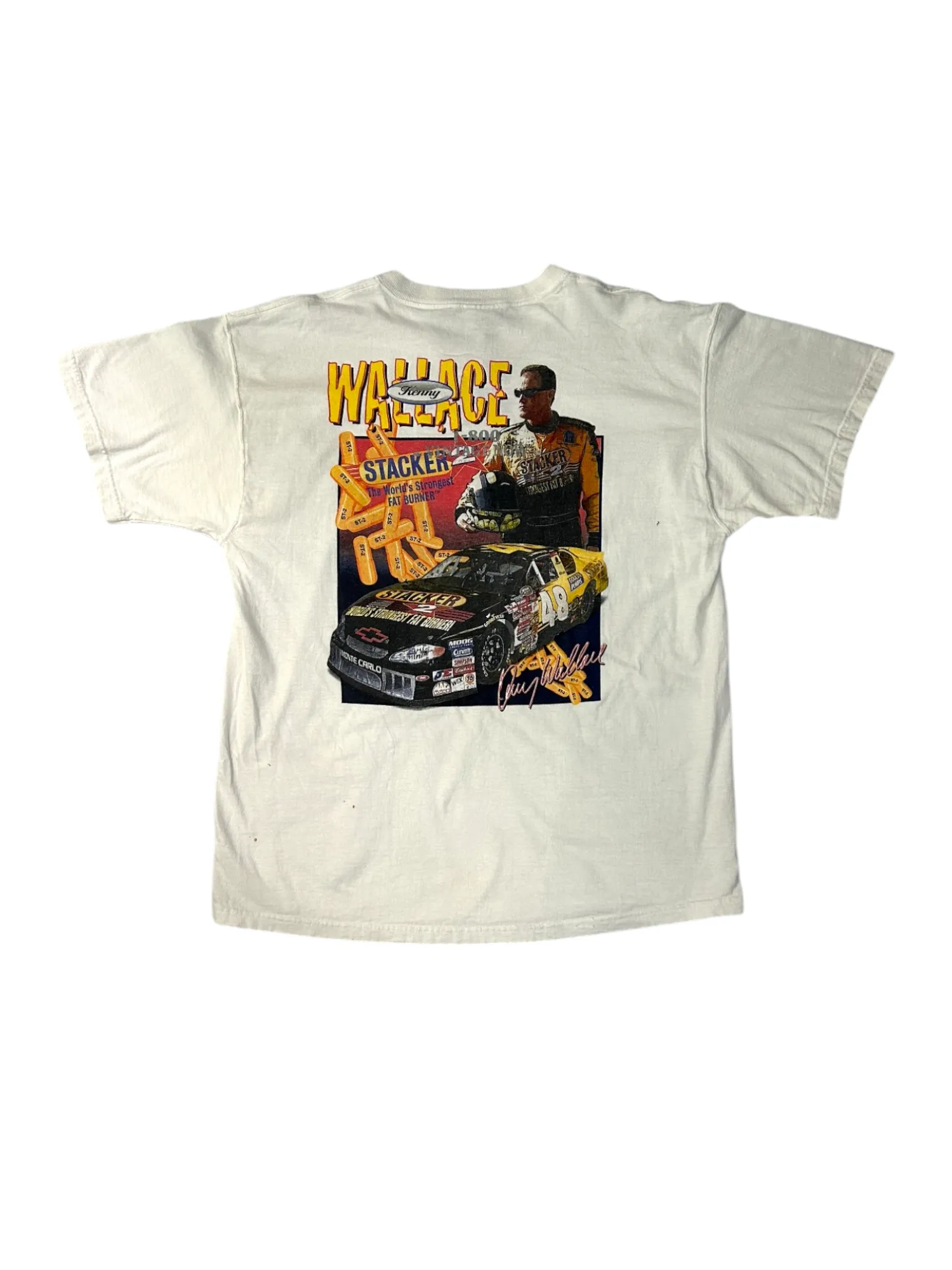 1-800 Vintage Now Kenny Wallace Stacker 2 Tee Size XL