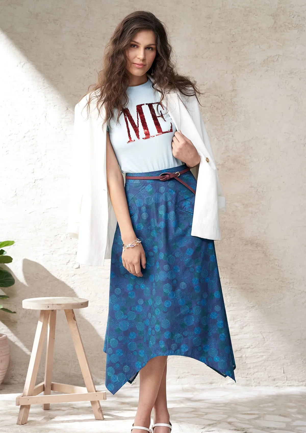 Aegean - Retro Printed Skirt