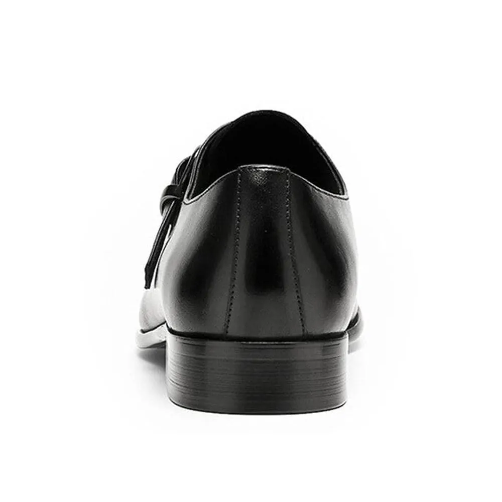Alan Black Single Monk Strap