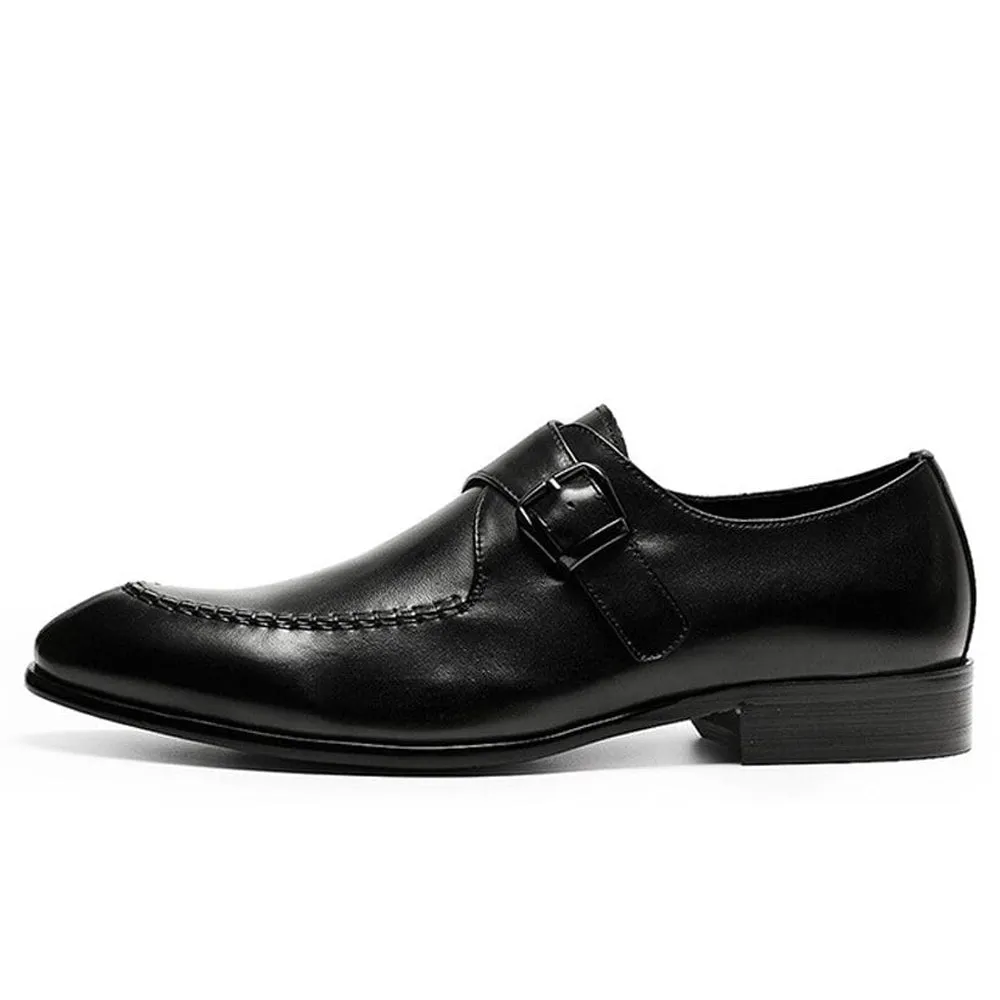 Alan Black Single Monk Strap