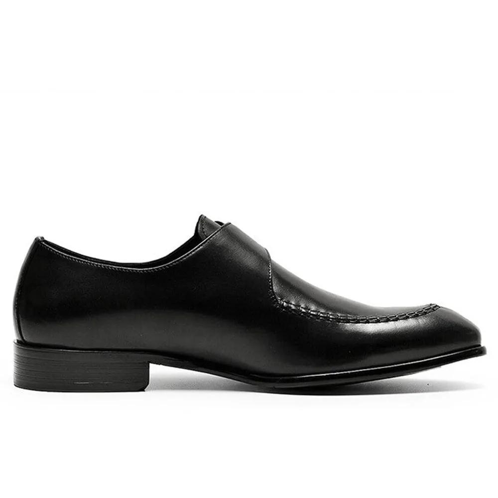 Alan Black Single Monk Strap