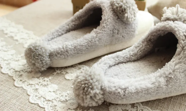 Animal Slippers Winter Cartoon Little Sheep Couple Indoor Warm Cotton Slippers UGG Style