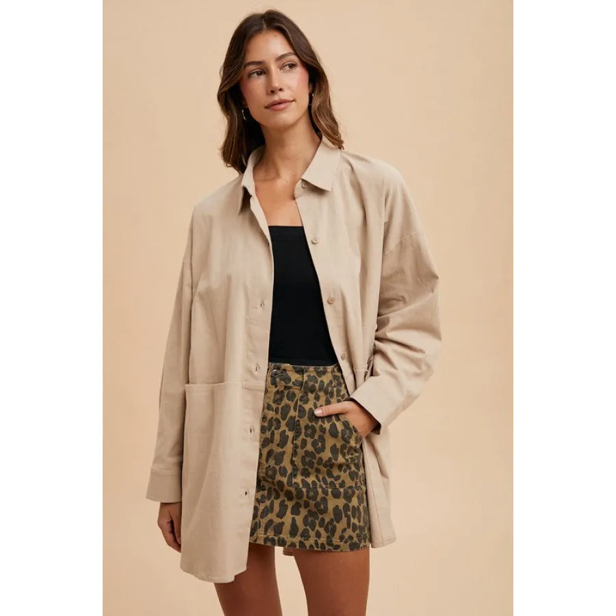 Annie Wear Leopard Denim Mini Skirt