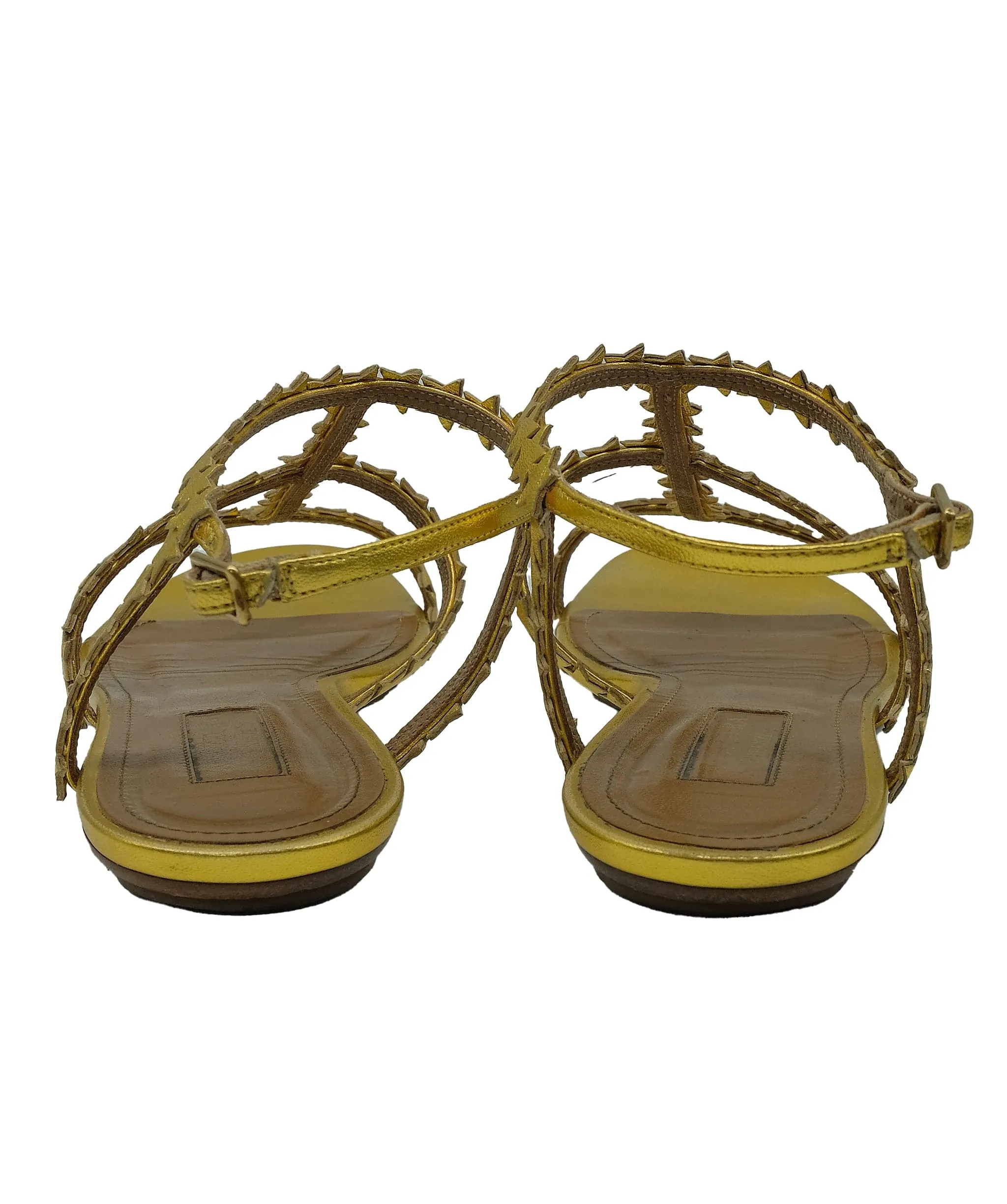 Aquazzura Flat Sandals Gold Star Design 36 RJC3284