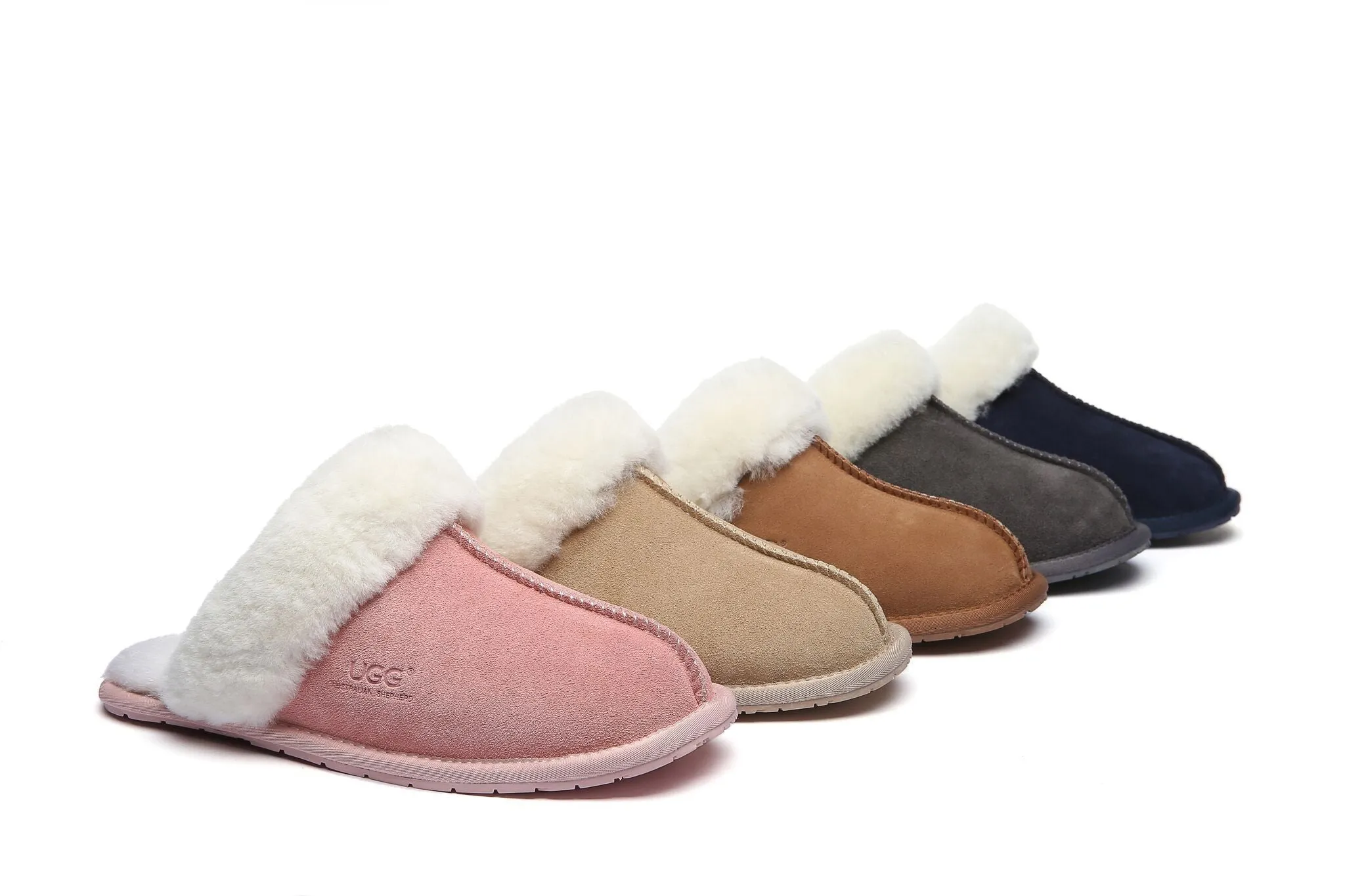 Australian Shepherd® Women And Men UGG Slippers Australia Premium Sheepskin Rosa Scuff