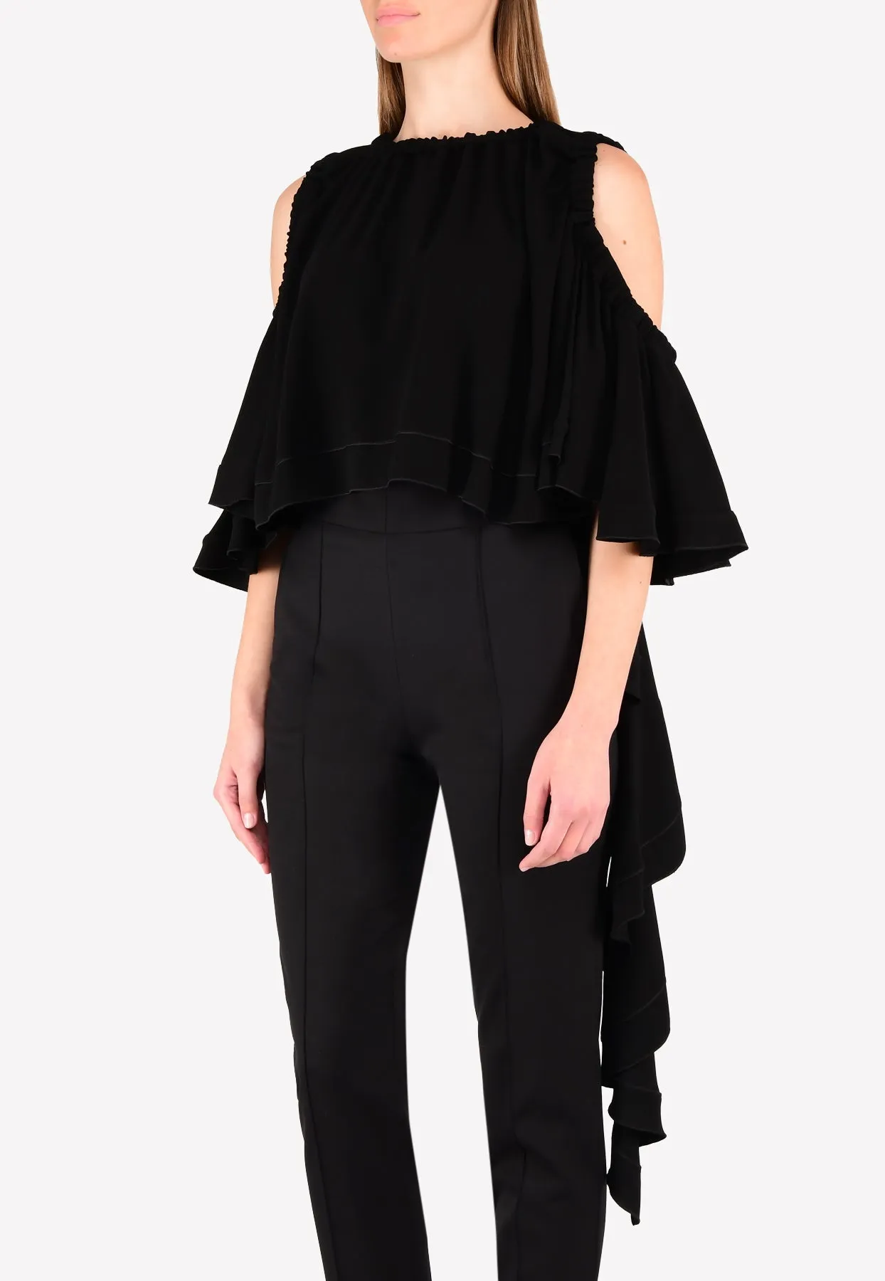 Baby Cold-Shoulder Ruffle Crop Top