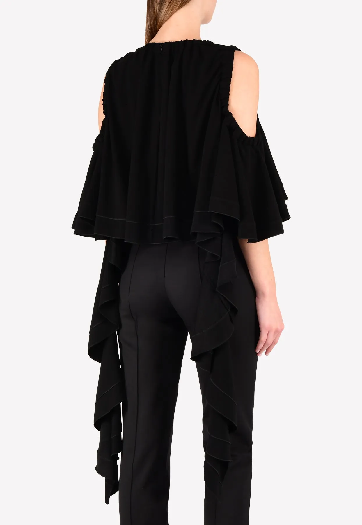Baby Cold-Shoulder Ruffle Crop Top