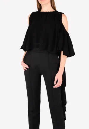 Baby Cold-Shoulder Ruffle Crop Top