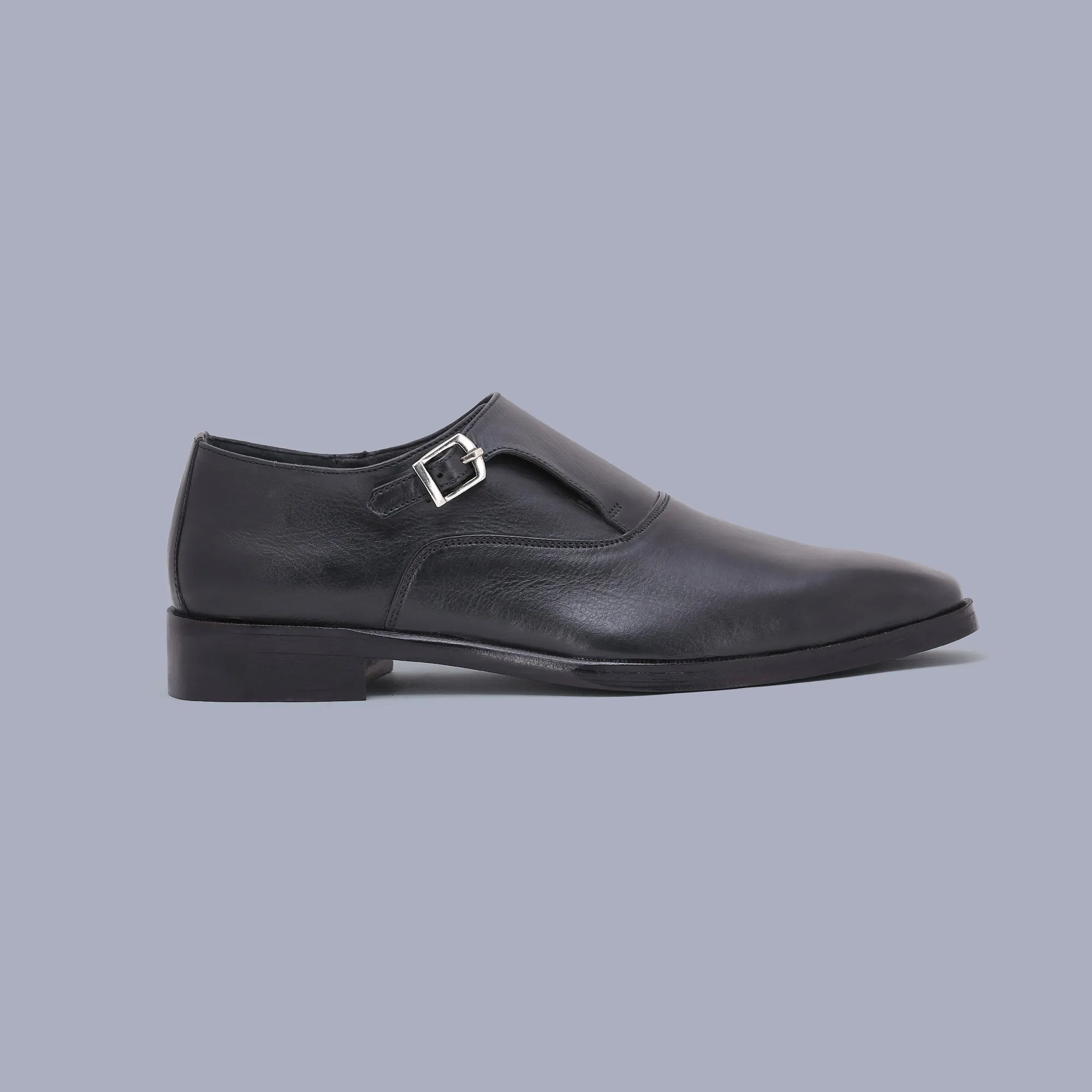 Black Single Monk Strap