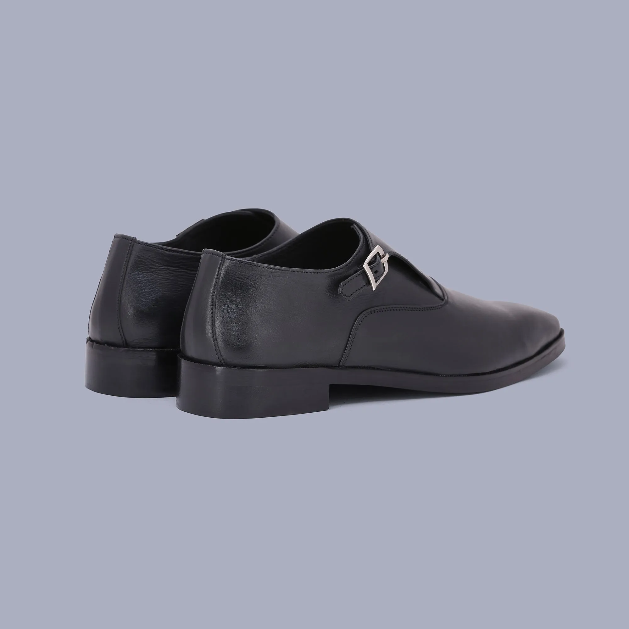 Black Single Monk Strap