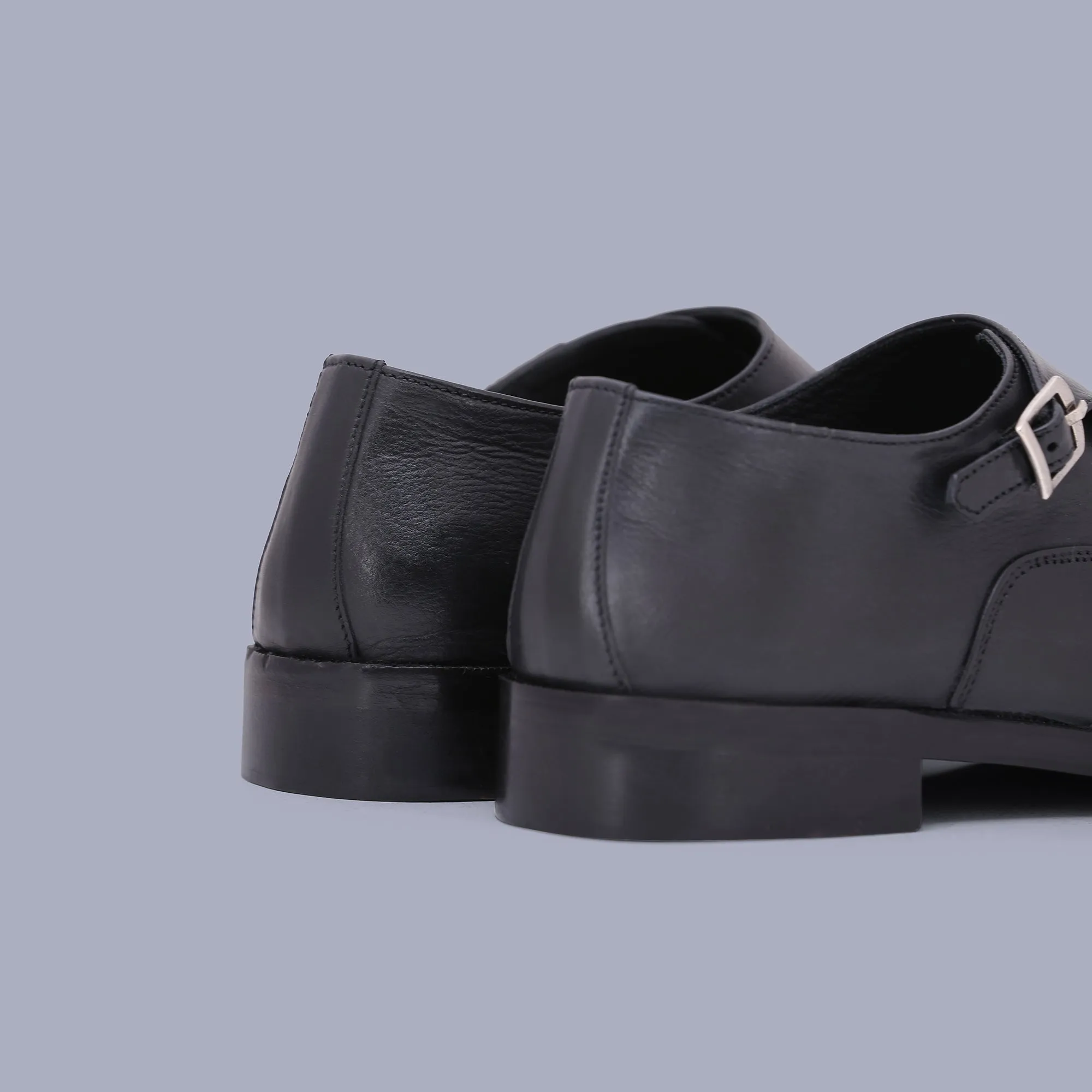 Black Single Monk Strap