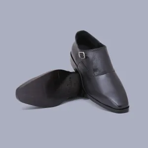 Black Single Monk Strap