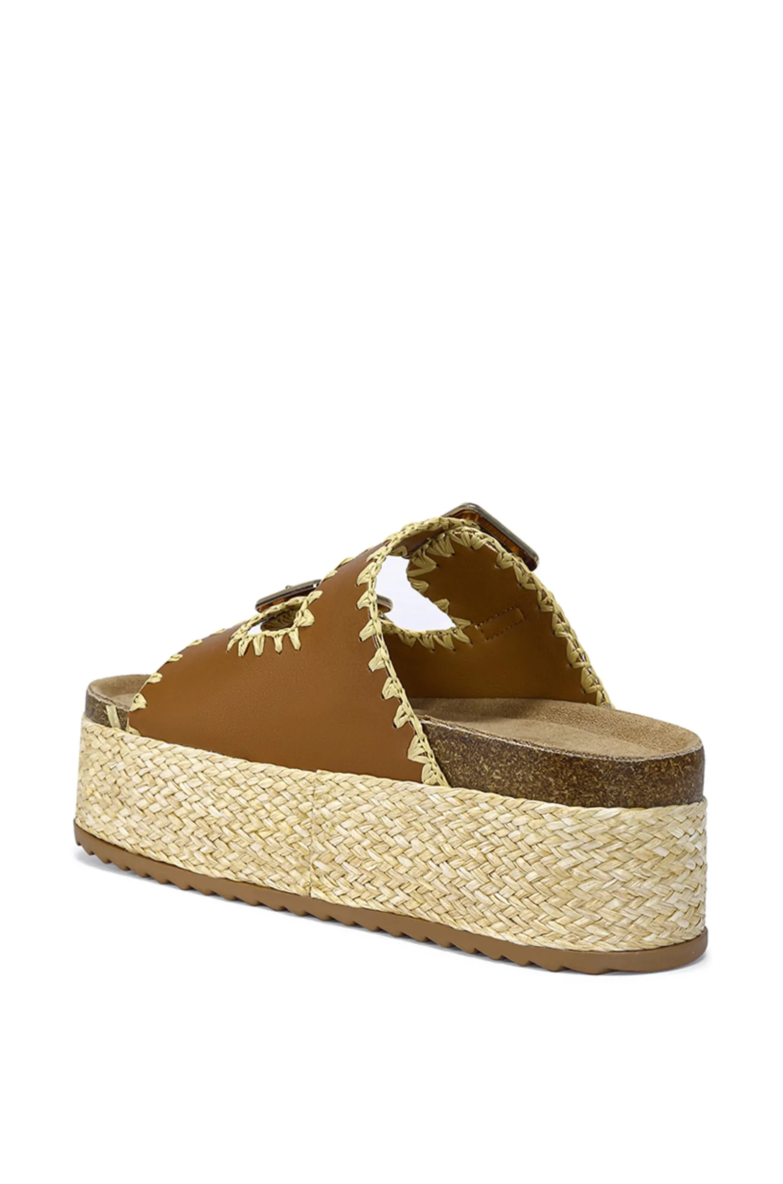 CALLUNA-TAN FLATFORM SANDAL