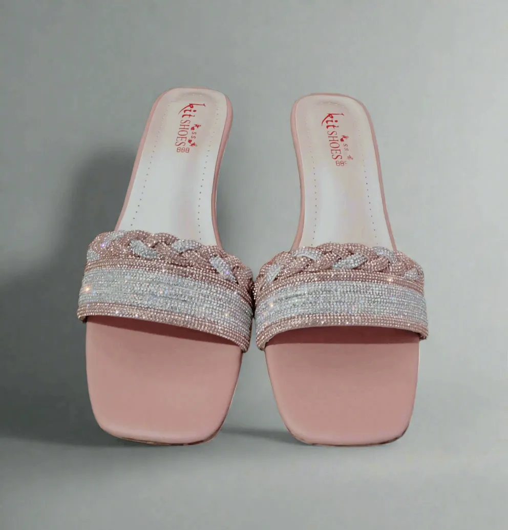 Chic Beaded Slide Sandals by SS Glow