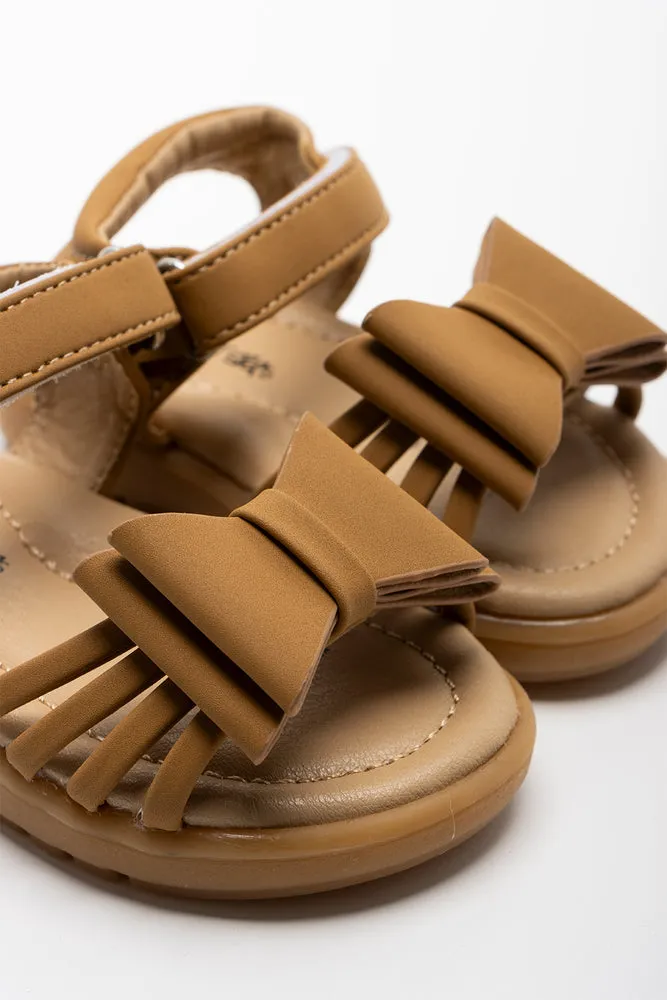 Double Bow Sandal Brown