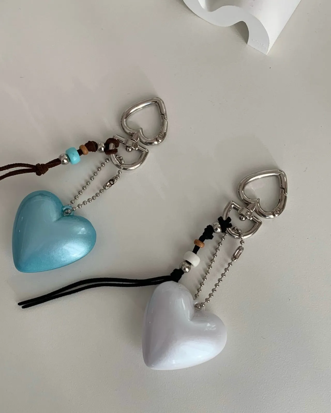Double Hearts Keychain