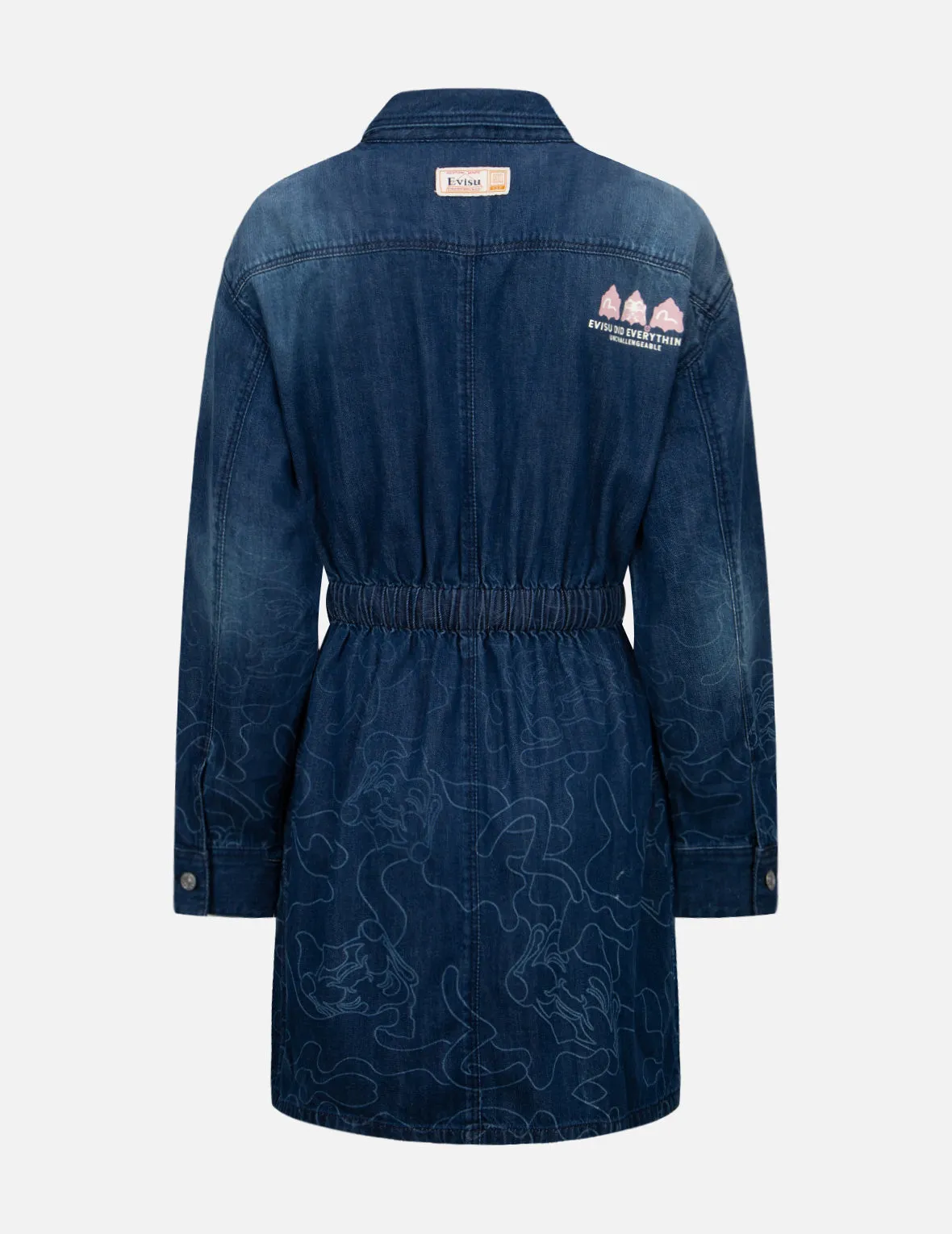 Gradated Laser-print Denim Dress