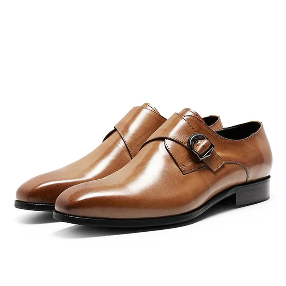 Hemsworth Tan Single Monk Strap