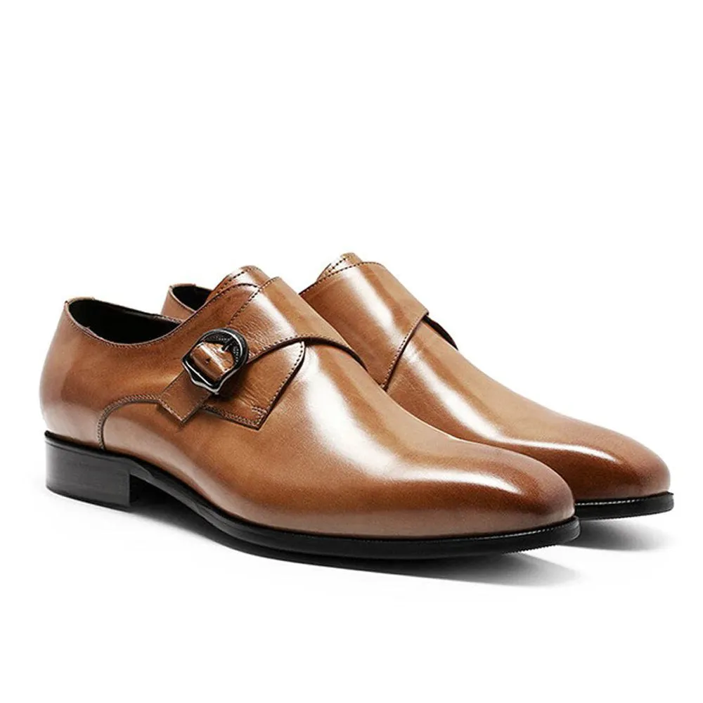 Hemsworth Tan Single Monk Strap