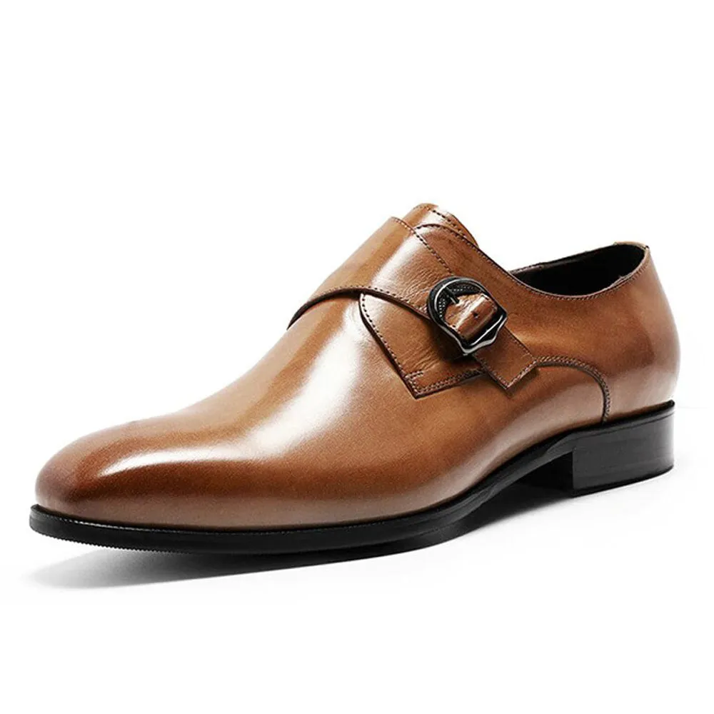 Hemsworth Tan Single Monk Strap