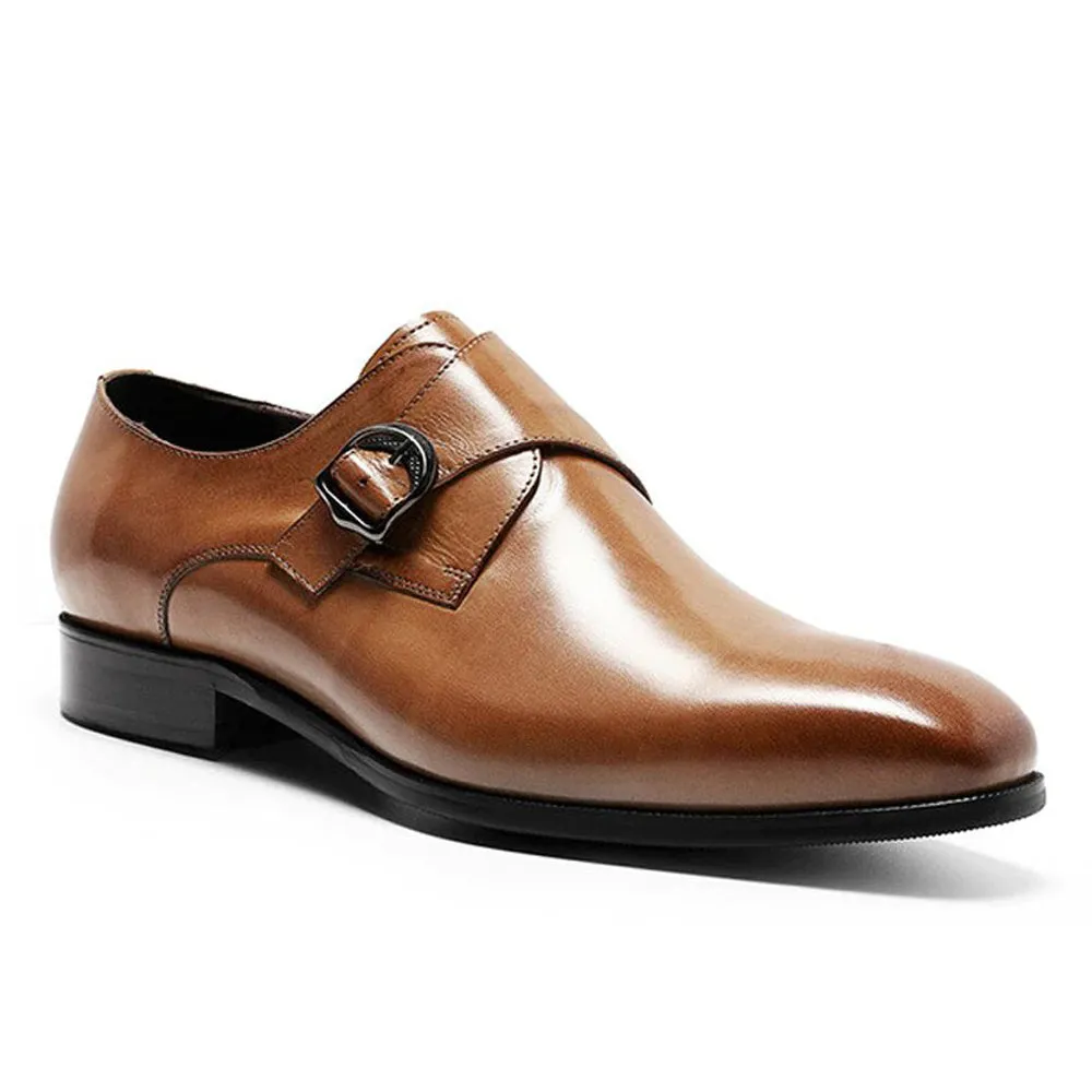 Hemsworth Tan Single Monk Strap