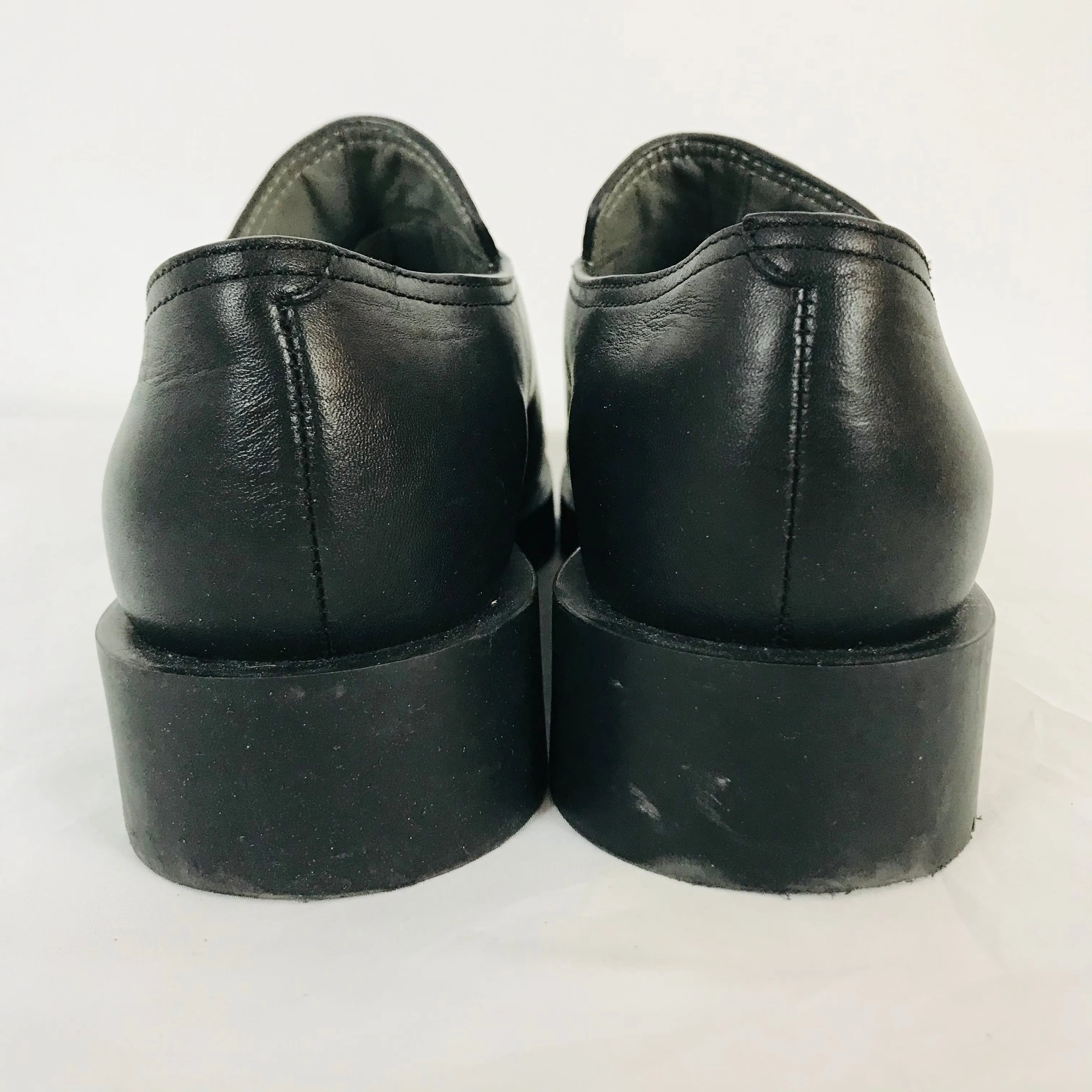 Jil Sander Unisex Leather Strap Monk Shoes | EU40 UK7 | Black