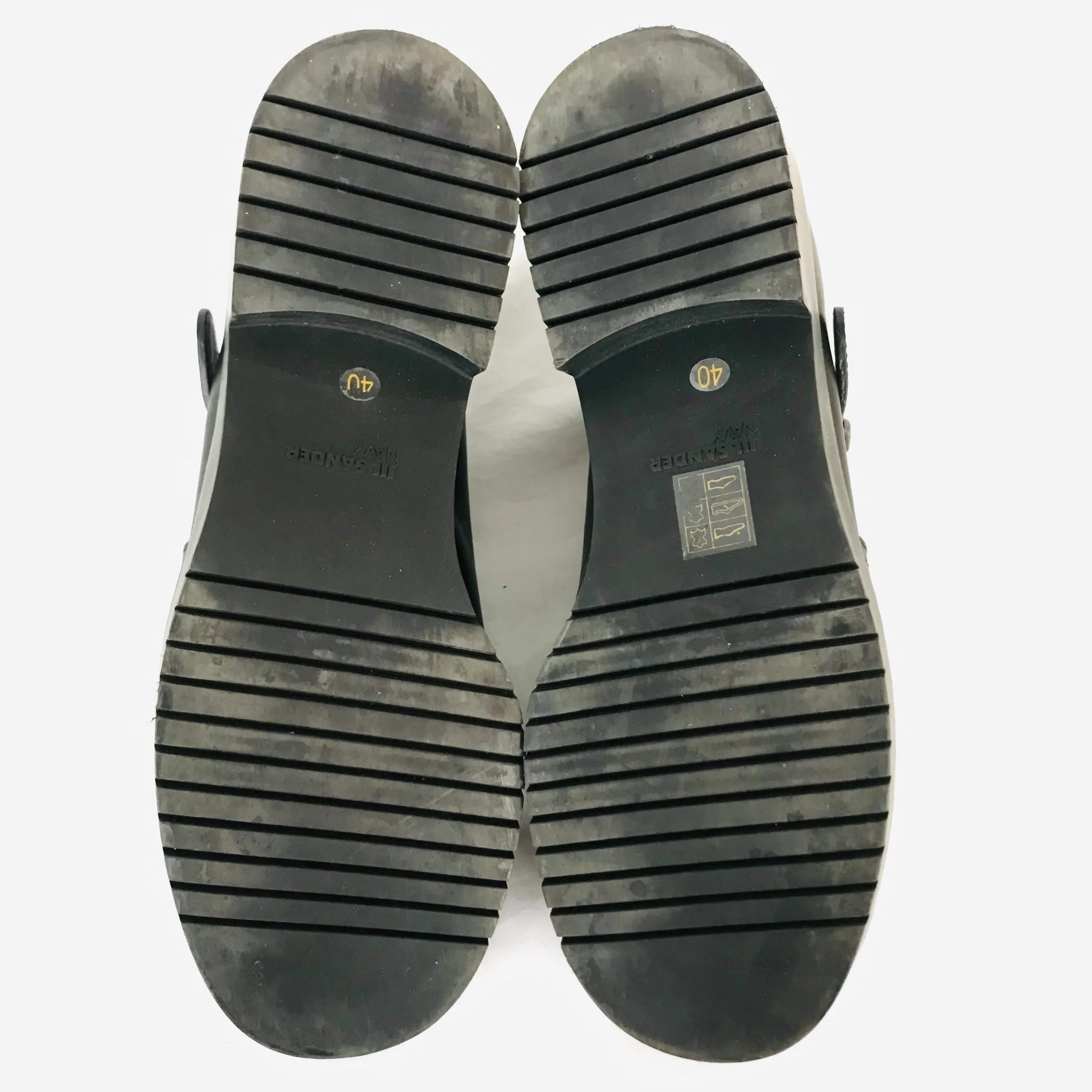 Jil Sander Unisex Leather Strap Monk Shoes | EU40 UK7 | Black