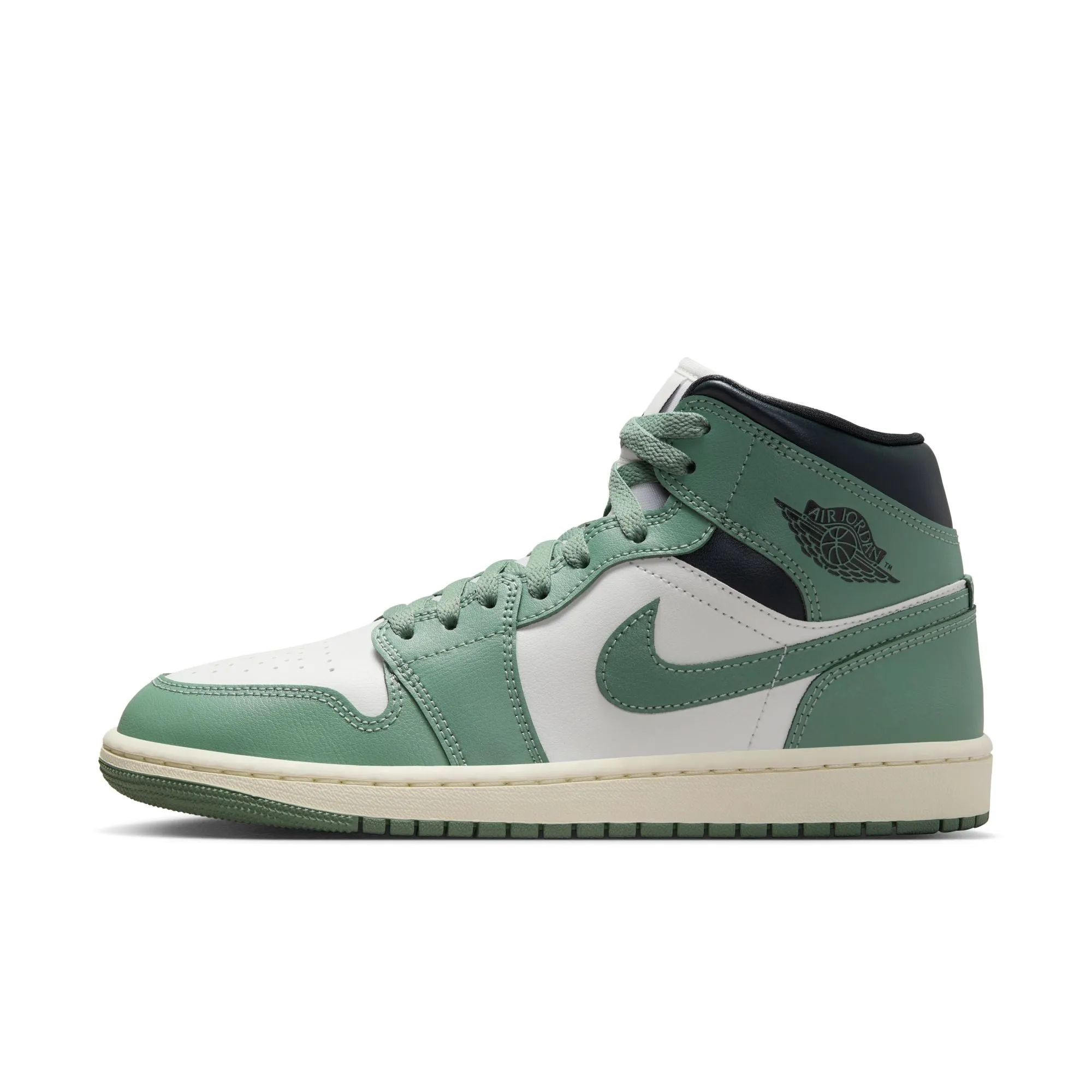 Jordan - Women - Air Jordan 1 Mid - Sail/Jade Smoke/Anthracite