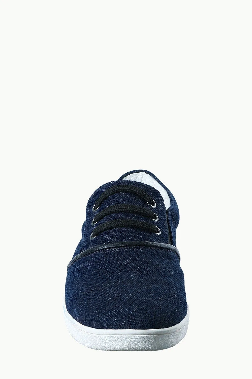 Men's Denim Mock Lace Slip-On Loafers