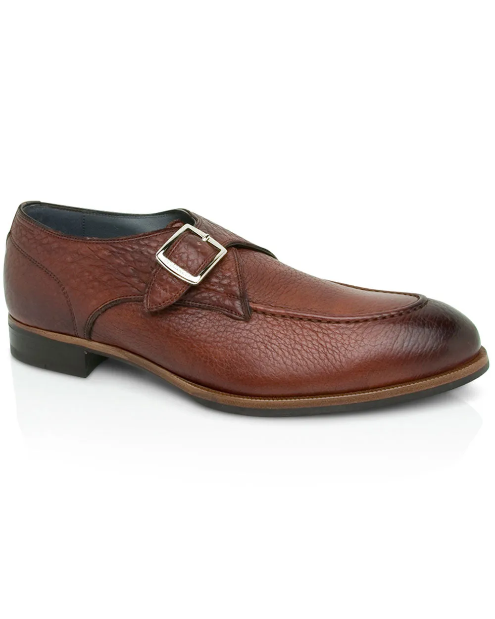 Parma Bisonte Monk Strap Loafer in Tobacco