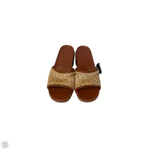 Sandals Heels Block By Aerosoles In Tan, Size: 8