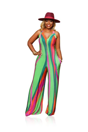 Second Glance- Multicolor Halter Jumpsuit