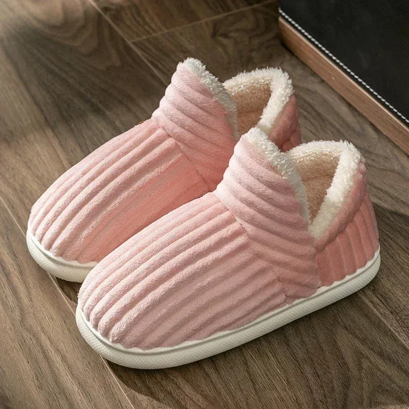 Solid Colored Quilted Pattern Slippers
