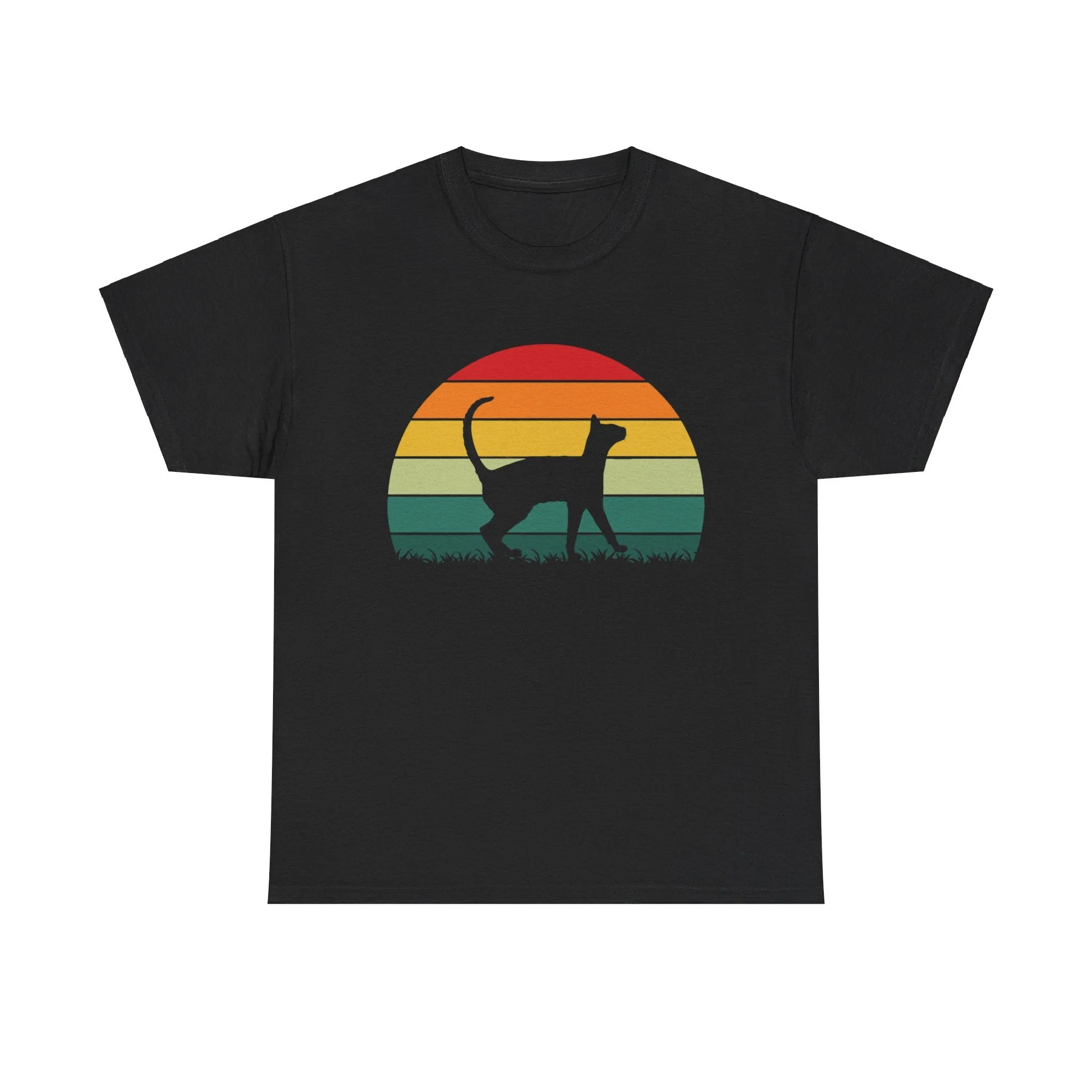 Sunset Cat Cotton Tee