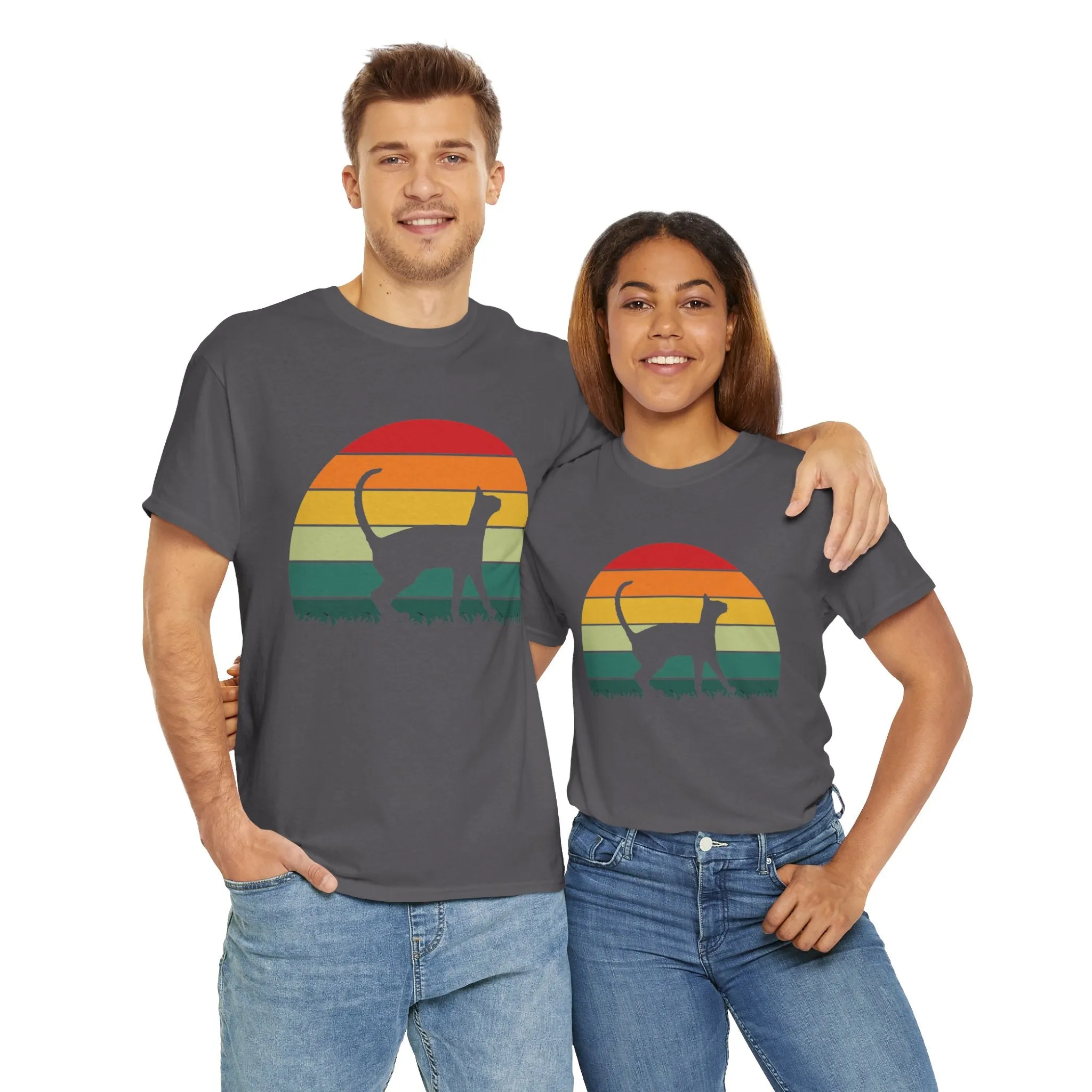 Sunset Cat Cotton Tee