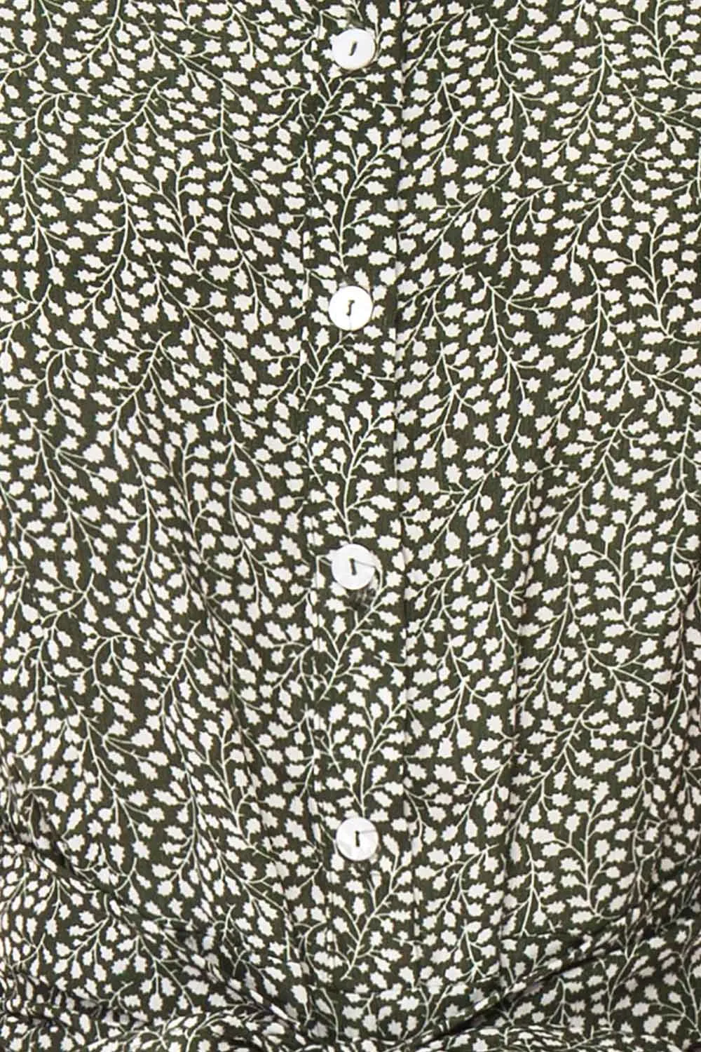 Viridis | Patterned Midi Shirt Dress with Belt