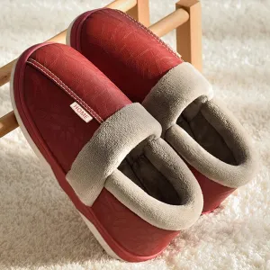 Waterproof Slippers Womens with PU Leather